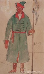 Kostuumontwerp voor Archer naar de tragedie van Poesjkin's Boris