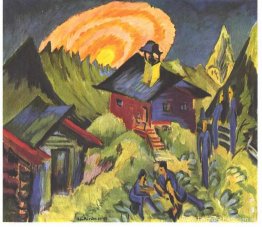 Opkomende maan op de Staffelalp