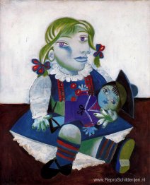 Portret van Maya met haar pop