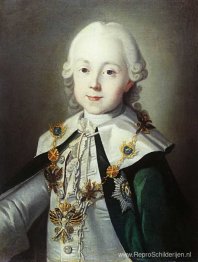 Portret van Paulus van Rusland, verkleed als Ridder in de Orde v