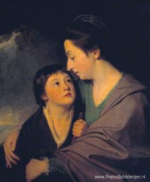 Mevrouw Richard Cumberland en haar zoon Charles