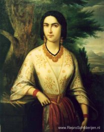 Jonge vrouw met zalf