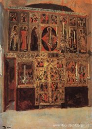 Kathedraal van de Annunciatie. Het gangpad van de kapel van de H