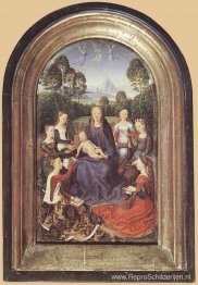 Tweeluik van Jean de Cellier (detail)