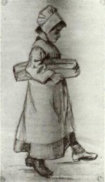 Meisje dat een brood draagt