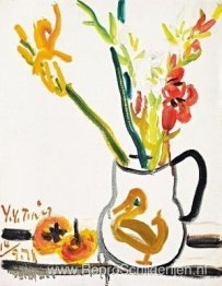 Dadelpruimen en bloemen