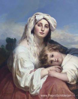 Italiaanse vrouw met kind