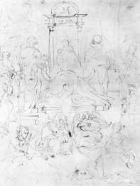 Studies over een grote "afbeelding van de Maagd" Madonna en Kind
