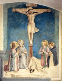 Kruisiging met de Maagd en Sts. Cosmas, Johannes de Evangelist e