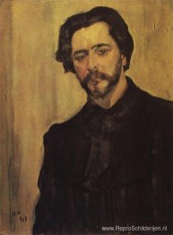 Portret van de schrijver Leonid Andreev