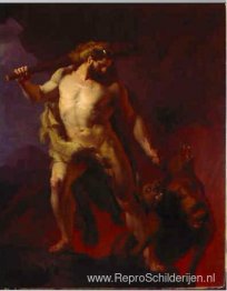 Hercules brengt Kerberos uit de poorten van de hel