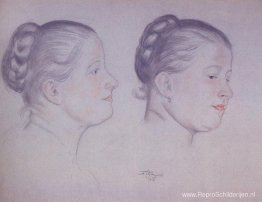 Twee portretten van Annushka Twee portretten van Annushka