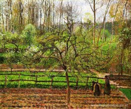 Lente, grijs weer, Eragny Lente, grijs weer, Eragny