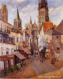 Zonlicht, middag, La Rue de l'Epicerie, Rouen Zonlicht, middag, La Rue de l'Epicerie, Rouen