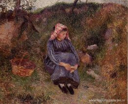 Zittend boerenmeisje Zittend boerenmeisje