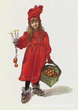 Brita als Iduna (Iðunn), lithografie, titelpagina voor de kerste Brita als Iduna (Iðunn), lithografie, titelpagina voor de kerste