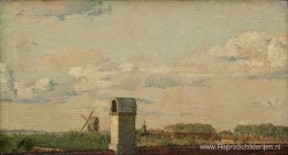 Uitzicht vanuit een raam in Toldbodvej, kijkend naar de Citadel Uitzicht vanuit een raam in Toldbodvej, kijkend naar de Citadel