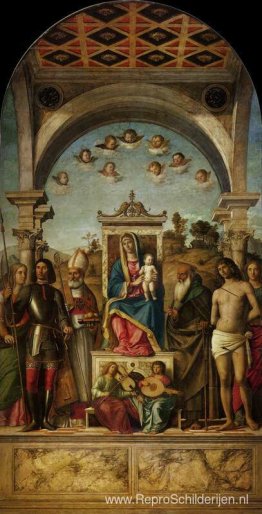 Madonna en Kind met heiligen Madonna en Kind met heiligen