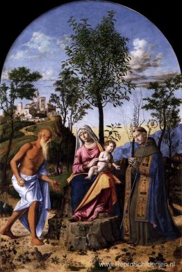 Madonna van de Oranjeboom met St. Ludovic van Toulouse en St. Je Madonna van de Oranjeboom met St. Ludovic van Toulouse en St. Je