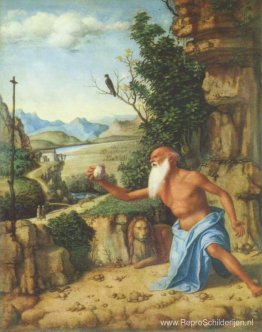 St. Hieronymus in een landschap St. Hieronymus in een landschap