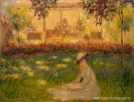 Vrouw in een tuin Vrouw in een tuin