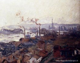 Algemeen beeld van Rouen vanaf St.Catherines Bank Algemeen beeld van Rouen vanaf St.Catherines Bank
