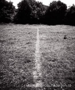 Een lijn gemaakt door te lopen Een lijn gemaakt door te lopen