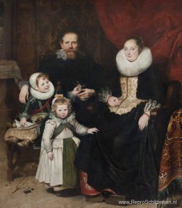 Portret van de kunstenaar met zijn gezin Portret van de kunstenaar met zijn gezin
