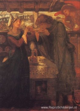 Tristram en Isolde drinken het liefdesdrankje Tristram en Isolde drinken het liefdesdrankje