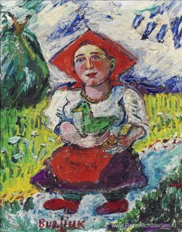 Vrouw met een eend Vrouw met een eend