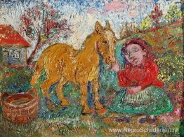 Vrouw met paard Vrouw met paard