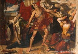 Orestes gegrepen door de Furiën na de moord op Clytemnestra Orestes gegrepen door de Furiën na de moord op Clytemnestra