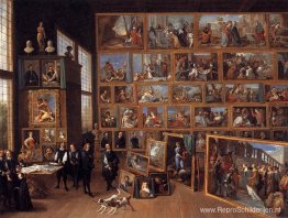 De aartshertog Leopold Wilhelm in zijn Schilderijengalerij in Br De aartshertog Leopold Wilhelm in zijn Schilderijengalerij in Br