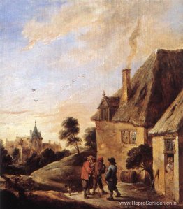 Dorpsscène Dorpsscène