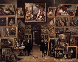 De aartshertog Leopold Wilhelm in zijn Schilderijengalerij in Br De aartshertog Leopold Wilhelm in zijn Schilderijengalerij in Br