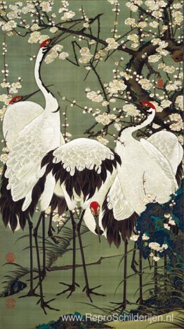 Pruimenbloesems en kraanvogels Pruimenbloesems en kraanvogels