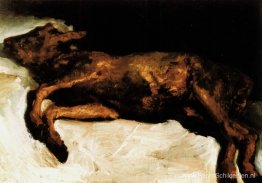 Nieuwgeboren kalf liggend op stro Nieuwgeboren kalf liggend op stro