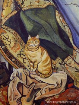 Raminou zittend op een doek Raminou zittend op een doek