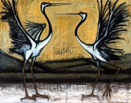 Les grues d'Hokkaido: twee oiseaux strijders Les grues d'Hokkaido: twee oiseaux strijders