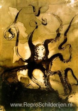 Octopus met de initialen V.H. Octopus met de initialen V.H.