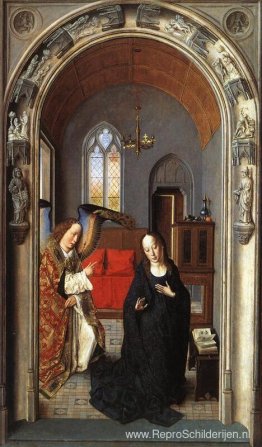 De aankondiging ((Veelluik van de Maagd, de vleugel) De aankondiging ((Veelluik van de Maagd, de vleugel)