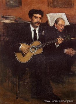 Portret van Lorenzo Pagans, Spaanse tenor, en Auguste Degas, de Portret van Lorenzo Pagans, Spaanse tenor, en Auguste Degas, de
