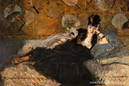 De dame met waaiers, portret van Nina de Callias De dame met waaiers, portret van Nina de Callias