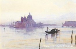 Santa Maria Della Salute vanaf de overkant van de Bacino, Veneti Santa Maria Della Salute vanaf de overkant van de Bacino, Veneti