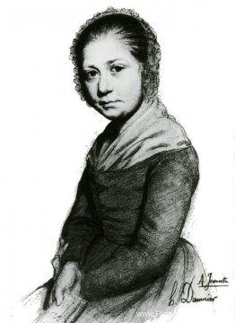 Portret van een meisje. Een mouwboord Portret van een meisje. Een mouwboord
