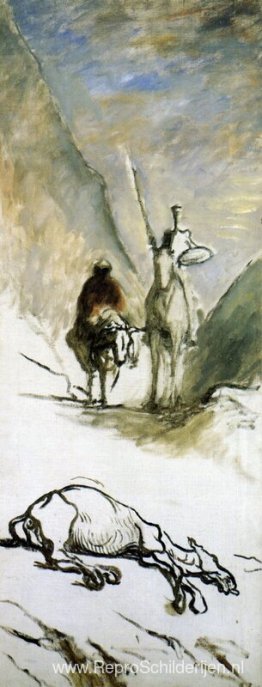 Don Quixote, Sancho Pansa en de dode muilezel Don Quixote, Sancho Pansa en de dode muilezel