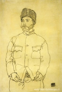 Russische krijgsgevangene met bonthoed Russische krijgsgevangene met bonthoed