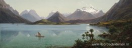 Lake Wakatipu met Mount Earnslaw, Middle Island, Nieuw-Zeeland Lake Wakatipu met Mount Earnslaw, Middle Island, Nieuw-Zeeland