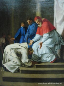 Sint Bruno de voeten van paus Urbanus II Sint Bruno de voeten van paus Urbanus II