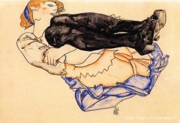 Vrouw met blauwe kousen Vrouw met blauwe kousen
